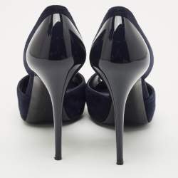 Pre Owned Ralph Lauren Collection Navy Blue Suede Jessie D'orsay Pumps Size 39