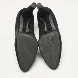 Pre Owned Ralph Lauren Collection Black Suede And Leather Pumps Size 38