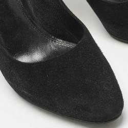Pre Owned Ralph Lauren Collection Black Suede And Leather Pumps Size 38