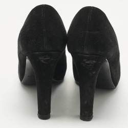 Pre Owned Ralph Lauren Collection Black Suede And Leather Pumps Size 38
