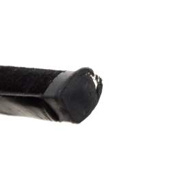 Pre Owned Ralph Lauren Collection Black Suede Leather Cut Out T-Strap Sandals Size 38.5