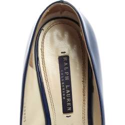 Pre Owned Ralph Lauren Collection Blue Patent Leather Armissa Pointed Toe Pumps Size 40