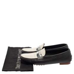 Pre Owned Ralph Lauren Tricolor Leather Penny Slip On Loafers Size 39