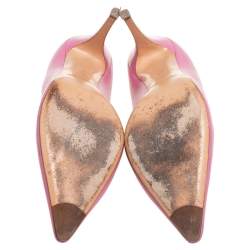 Pre Owned Ralph Lauren Collection Pink Leather Armissa Pointed Toe Pumps Size 41