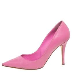 Pre Owned Ralph Lauren Collection Pink Leather Armissa Pointed Toe Pumps Size 41