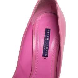 Pre Owned Ralph Lauren Collection Pink Leather Armissa Pointed Toe Pumps Size 41