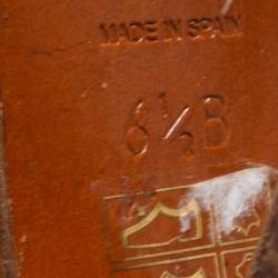 Pre Owned Ralph Lauren Collection Orange Suede Alannah Sandals Size 37