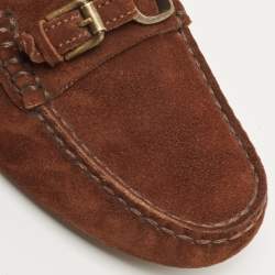 Pre Owned Ralph Lauren Collection Brown Suede Loafers Size 37.5