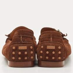 Pre Owned Ralph Lauren Collection Brown Suede Loafers Size 37.5