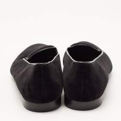 Pre Owned Ralph Lauren Collection Black Velvet Smoking Slippers Size 40.5