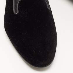 Pre Owned Ralph Lauren Collection Black Velvet Smoking Slippers Size 40.5