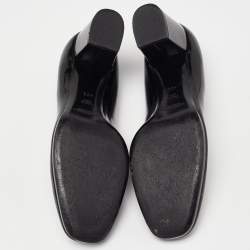 Ralph Lauren Collection Black Patent Leather Block Heel Pumps Size 40