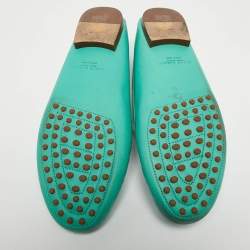 Ralph Lauren Collection Blue Leather Buckle Loafers Size 40