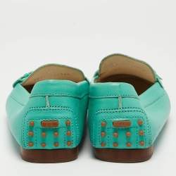 Ralph Lauren Collection Blue Leather Buckle Loafers Size 40