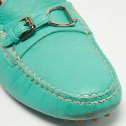 Ralph Lauren Collection Blue Leather Buckle Loafers Size 40