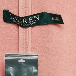 Pre Owned Ralph Lauren Pink Felt Wool Long Coat S
