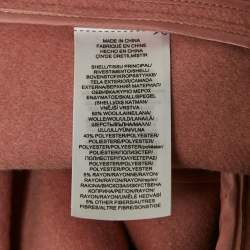 Pre Owned Ralph Lauren Pink Felt Wool Long Coat S