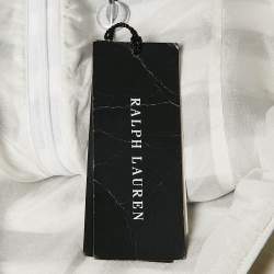 Pre Owned Ralph Lauren Black/White Stripe Crepe Mini Dress M