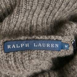 Ralph Lauren Grey Mélange Wool Turtle Neck Sweater Dress M
