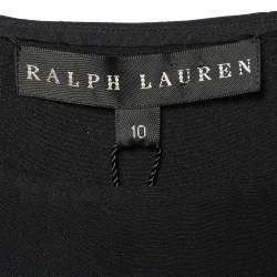 Ralph Lauren Black Cady Linette Tunic Top L