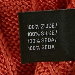 Pre Owned Ralph Lauren Orange Cable Knit Tank Top XL