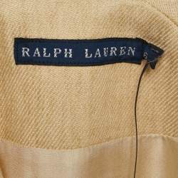 Ralph Lauren Cream Linen Cropped Vest M