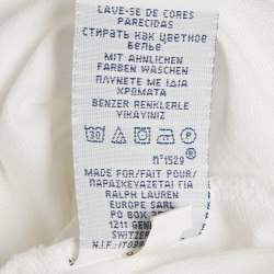 Pre Owned Ralph Lauren White Cotton Pique Pink Pony Polo T-Shirt XL