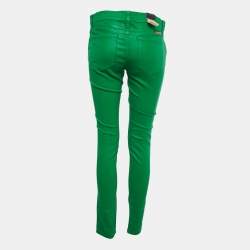 Pre Owned Ralph Lauren Green Stretch Cotton Skinny Jeans M/Waist 29"