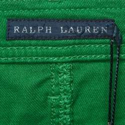 Pre Owned Ralph Lauren Green Stretch Cotton Skinny Jeans M/Waist 29"