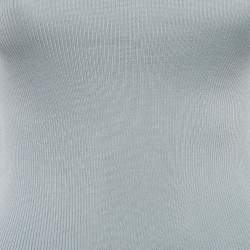 Pre Owned توب رالف لورين حرير حياكة بودر أزرق مقاس صغير (إكس سمول)