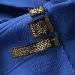 Pre Owned Ralph Lauren Sapphire Blue Short Sleeve Bandage Skater Dress L