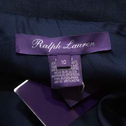 Pre Owned Ralph Lauren Navy Blue Linen Cynthia Jacket L