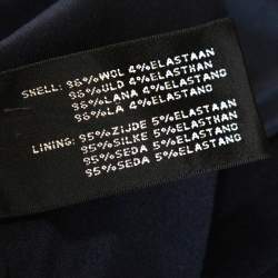 Pre Owned Ralph Lauren Midnight Blue Stretch Wool Ilario Shift Dress M