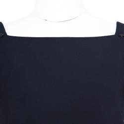 Pre Owned Ralph Lauren Midnight Blue Stretch Wool Ilario Shift Dress M