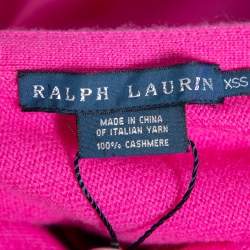 Pre Owned Ralph Lauren Pink Cashmere Poncho XS