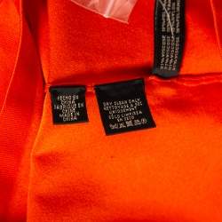 Pre Owned Ralph Lauren Orange Knit Off Shoulder Top XS