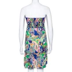 Pre Owned Ralph Lauren Multicolored Paisley Printed Cotton Smocked Beach Dress L 