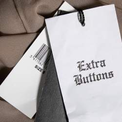 Pre Owned Ralph Lauren Taupe Silk Georgette Raina Wrap Blouse M