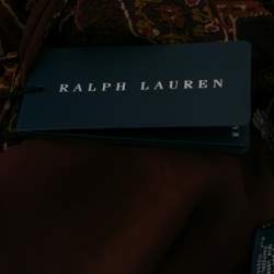 Pre Owned Ralph Lauren Multicolor Floral Print Silk Ruffled Dress M