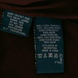 Pre Owned Ralph Lauren Multicolor Floral Print Silk Ruffled Dress M