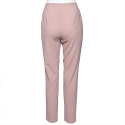 Pre Owned Ralph Lauren Pink Wool High Waist Annie Pants M
