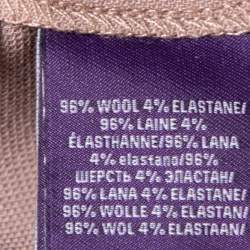 Pre Owned Ralph Lauren Pink Wool High Waist Annie Pants M