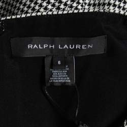 Pre Owned Ralph Lauren Monochrome Houndstooth Ailya Dress M