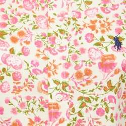 Pre Owned Ralph Lauren Multicolor Floral Cotton Knit Long Sleeve Shirt M