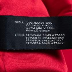 Pre Owned Ralph Lauren Red Wool Single Button Blazer L