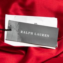 Pre Owned Ralph Lauren Red Wool Single Button Blazer L