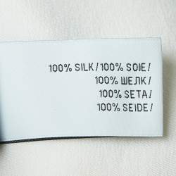 Pre Owned Ralph Lauren White Silk Ruffled Blouse L