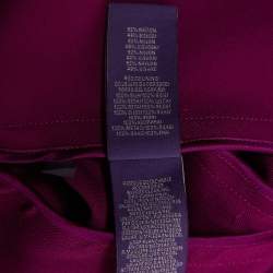 Pre Owned Ralph Lauren Purple Crepe Sleeveless Belted Cadence Dress M