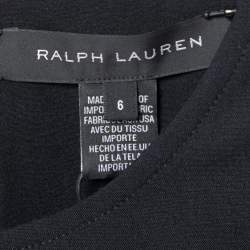 Ralph Lauren Monochrome Wool Cady Knee Length Dress M