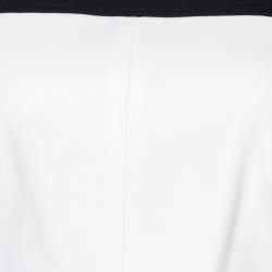 Pre Owned Ralph Lauren Monochrome Wool Cady Knee Length Dress M